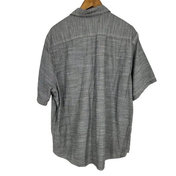 Woolrich Short Sleeve Static Heathered Gray Button Down Shirt Men’s Size XXL - Picture 2 of 9